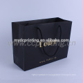 Sac de papier commercial Matt Black avec votre propre logo